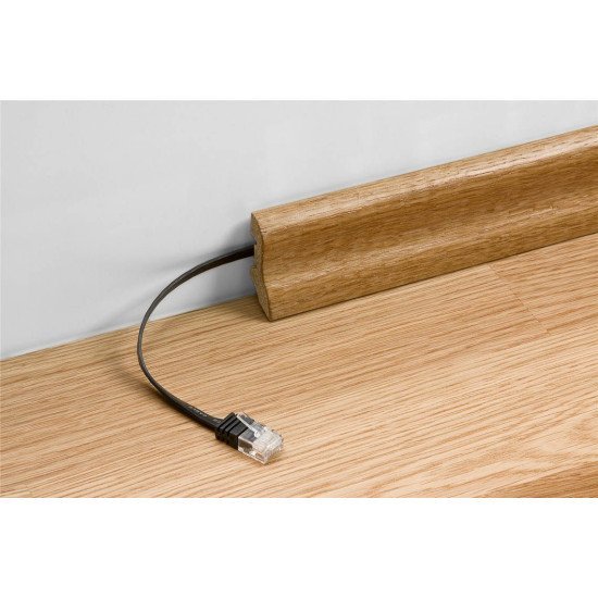 Goobay Καλώδιο U/Utp Cat6, 95381, Flat, Awg 32/7, Copper, 10M, Μαύρο Goobay Καλώδιο U/Utp Cat6, 95381, Flat, Awg 32/7, Copper, 10M, Μαύρο