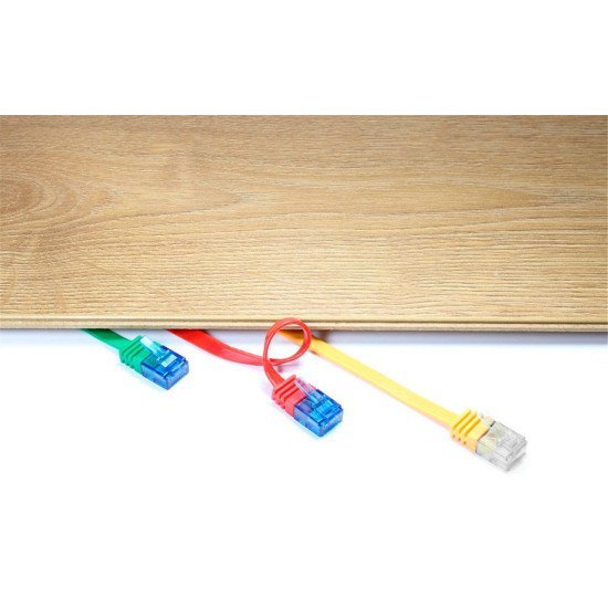 Goobay Καλώδιο U/Utp Cat6, 95381, Flat, Awg 32/7, Copper, 10M, Μαύρο Goobay Καλώδιο U/Utp Cat6, 95381, Flat, Awg 32/7, Copper, 10M, Μαύρο