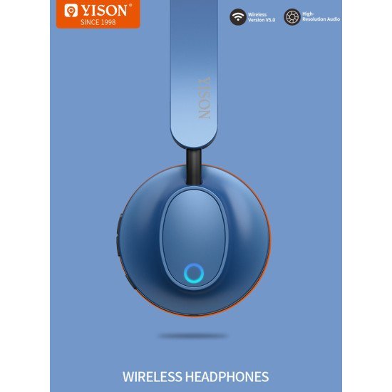 Yison Headphones Hanker H3, Wireless & Wired, Bt 5.0, 40Mm, Μπλε