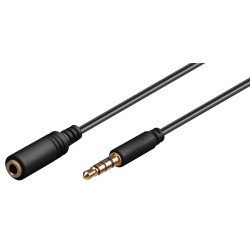 Goobay Προέκταση Καλωδίου Ήχου 3.5Mm 62481, 4 Pin Stereo, Cu, 5M, Μαύρο Goobay Προέκταση Καλωδίου Ήχου 3.5Mm 62481, 4 Pin Stereo, Cu, 5M, Μαύρο
