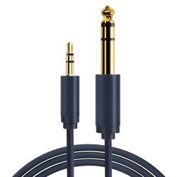 Cabletime Καλώδιο Stereo 6.3Mm Σε Stereo 3.5Mm Av321, 1.8M, Μαύρο