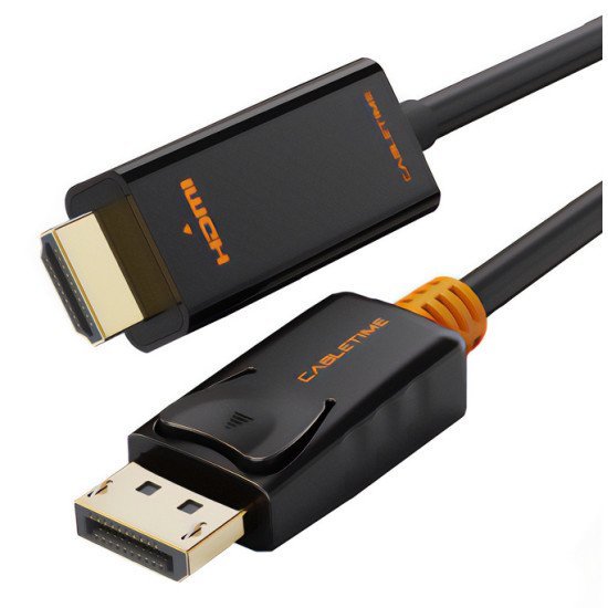 Cabletime Καλώδιο Displayport Σε Hdmi Av585, 1.2V, 1080P, 3M, Μαύρο Cabletime Καλώδιο Displayport Σε Hdmi Av585, 1.2V, 1080P, 3M, Μαύρο