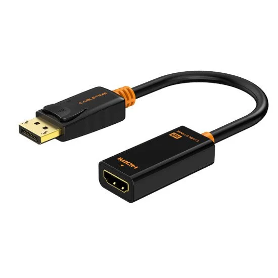 Cabletime Αντάπτορας Displayport Σε Hdmi Av586, 1080P, 0.2M, Μαύρος Cabletime Αντάπτορας Displayport Σε Hdmi Av586, 1080P, 0.2M, Μαύρος