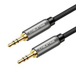 Cabletime Καλώδιο Aux Stereo 3.5Mm 1/8" Av311, M-M, 3M, Μαύρο