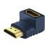 Cabletime Αντάπτορας Hdmi M-F Av599, 90Degree(B/B), 4K, Μπλε
