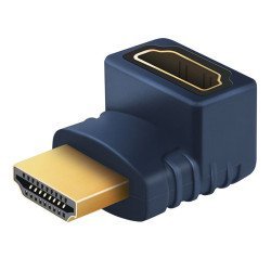 Cabletime Αντάπτορας Hdmi Αρσενικό Σε Θηλυκό Av599, Γωνιακός, 4K, Μπλε