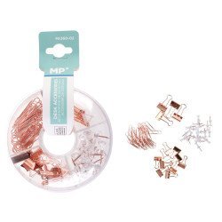 Mp Σετ Γραφείου Pa360-02 Με Συνδετήρες, Κλιπ & Πινέζες, Ροζ Χρυσό Mp Σετ Γραφείου Pa360-02 Με Συνδετήρες, Κλιπ & Πινέζες, Ροζ Χρυσό