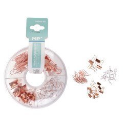 Mp Σετ Γραφείου Pa360-05 Με Συνδετήρες, Κλιπ & Πινέζες, Ροζ Χρυσό Mp Σετ Γραφείου Pa360-05 Με Συνδετήρες, Κλιπ & Πινέζες, Ροζ Χρυσό