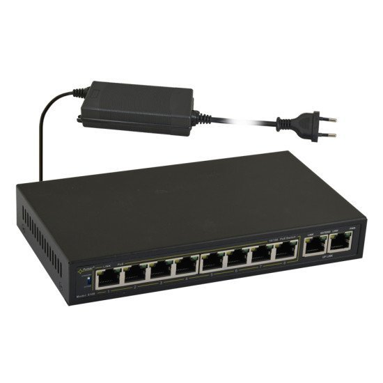 Pulsar Poe Ethernet Switch S108-90W, 10X Ports 10/100Mb/S