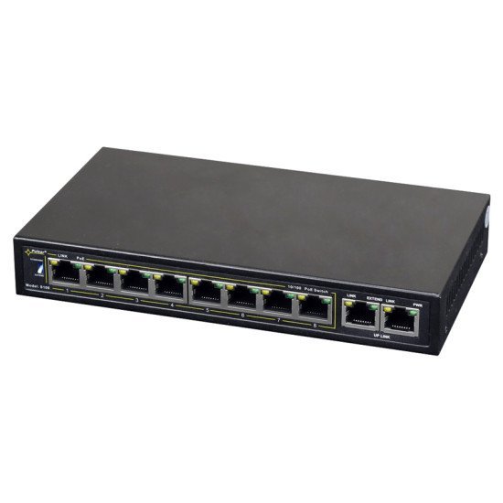 Pulsar Poe Ethernet Switch S108-90W, 10X Ports 10/100Mb/S