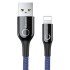 BASEUS καλώδιο USB σε Lightning CALCD-03, LED, 2.4A, 1m, μπλε
