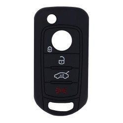 Θήκη Κλειδιού Για Αυτοκίνητα Fiat 1006-06, Εύκαμπτη, Μαύρη