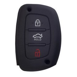 Θήκη Κλειδιού Για Αυτοκίνητα Hyundai 1007-05, Εύκαμπτη, Μαύρη