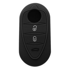 Θήκη Κλειδιού Για Αυτοκίνητα Alfa Romeo 1019-01, Εύκαμπτη, Μαύρη