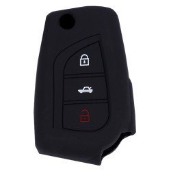 Θήκη Κλειδιού Για Αυτοκίνητα Toyota 1015-01, Εύκαμπτη, Μαύρη