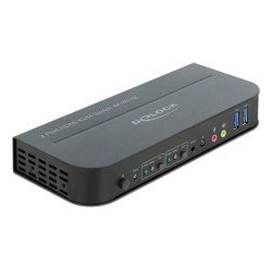 Delock Hdmi Kvm Switch 11481, 2 Ports, Usb 3.0, Audio, 4K/60Hz, Μαύρο
