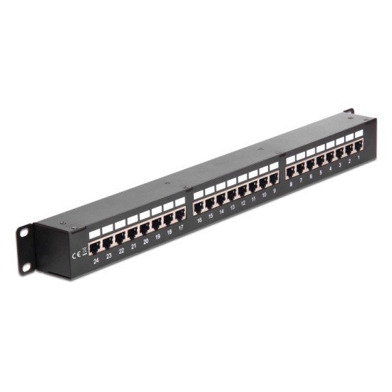 Delock Patch Panel Για Rack 43295, 19", 48X Rj45 Ports, Μαύρο