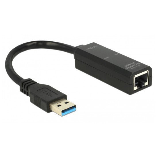 DELOCK αντάπτορας USB 3.0 σε RJ45 62616, 1000Mbps, μαύρος DELOCK αντάπτορας USB 3.0 σε RJ45 62616, 1000Mbps, μαύρος
