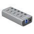 Delock Usb Hub Με Διακόπτες 63262, 5X Usb, 5Gbps, 2.4A, Γκρι