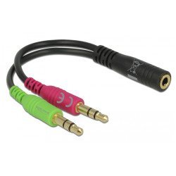 Delock Αντάπτορας 3.5Mm Σε 2X 3.5Mm 65459, Ctia, 12Cm, Μαύρος Delock Αντάπτορας 3.5Mm Σε 2X 3.5Mm 65459, Ctia, 12Cm, Μαύρος