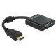 Delock Αντάπτορας Hdmi Σε Vga 65512, 1080P, Μαύρος Delock Αντάπτορας Hdmi Σε Vga 65512, 1080P, Μαύρος
