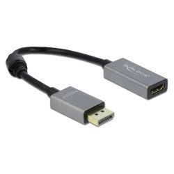 Delock Αντάπτορας Displayport 1.4 Σε Hdmi 66436, 4K, 20Cm, Μαύρος-Γκρι