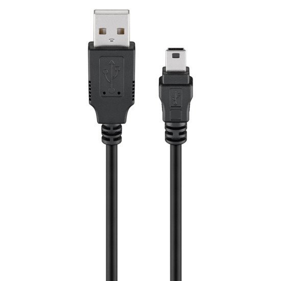 Goobay Καλώδιο Usb Σε Usb Mini 50768, Copper, 480Mbps, 5V, 3M, Μαύρο Goobay Καλώδιο Usb Σε Usb Mini 50768, Copper, 480Mbps, 5V, 3M, Μαύρο