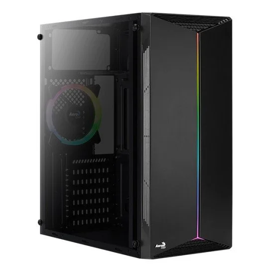 AEROCOOL PC case mid tower SPLIT-G-BK-V1, 192.5x412.5x392mm, 1x RGB fan AEROCOOL PC case mid tower SPLIT-G-BK-V1, 192.5x412.5x392mm, 1x RGB fan