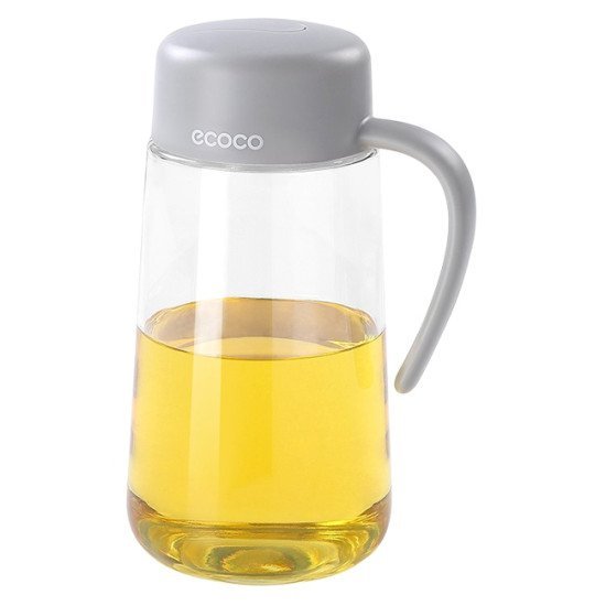 Ecoco Γυάλινο Δοχείο Λαδιού-Ξιδιού E1809, 600Ml, Γκρι