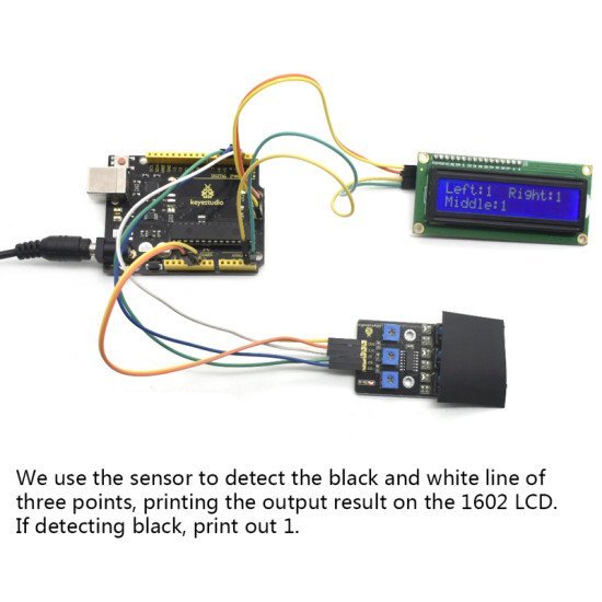 Keyestudio 3-Channel Infrared Line Tracking Sensor Ks0453