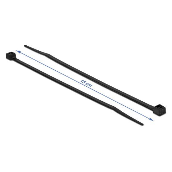 Delock Δεματικά Καλωδίων 19187, 150X3.6Mm, Μαύρα, 100Τμχ Delock Δεματικά Καλωδίων 19187, 150X3.6Mm, Μαύρα, 100Τμχ