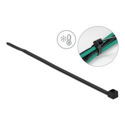 Delock Δεματικά Καλωδίων 19187, 150X3.6Mm, Μαύρα, 100Τμχ