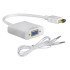 Powertech Αντάπτορας Hdmi Σε Vga Cab-H072, Καλώδιο 3.5Mm, 0.20M, Λευκός