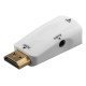 Goobay Αντάπτορας Hdmi Σε Vga & 3.5Mm 44793, 1080P, Λευκός Goobay Αντάπτορας Hdmi Σε Vga & 3.5Mm 44793, 1080P, Λευκός