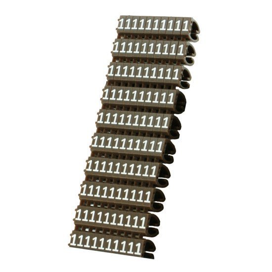 Powertech Clip Αρίθμησης Καλωδίου Νο 1, Brown, 10Τεμ. Powertech Clip Αρίθμησης Καλωδίου Νο 1, Brown, 10Τεμ.