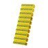 Powertech Clip Αρίθμησης Καλωδίου Γράμμα C, Yellow, 10Τεμ.