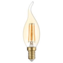 Optonica Led Λάμπα Candle T35 Filament 1491, 4W, 2500K, E14, 400Lm Optonica Led Λάμπα Candle T35 Filament 1491, 4W, 2500K, E14, 400Lm