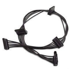 Powertech Καλώδιο Sata 15Pin Σε 4X Sata 15Pin Cab-W038, 40Cm, Μαύρο