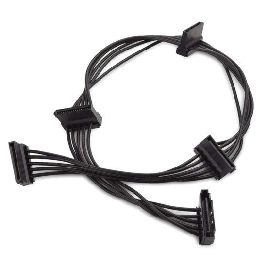 Powertech Καλώδιο Sata 15Pin Σε 4X Sata 15Pin Cab-W038, 40Cm, Μαύρο Powertech Καλώδιο Sata 15Pin Σε 4X Sata 15Pin Cab-W038, 40Cm, Μαύρο
