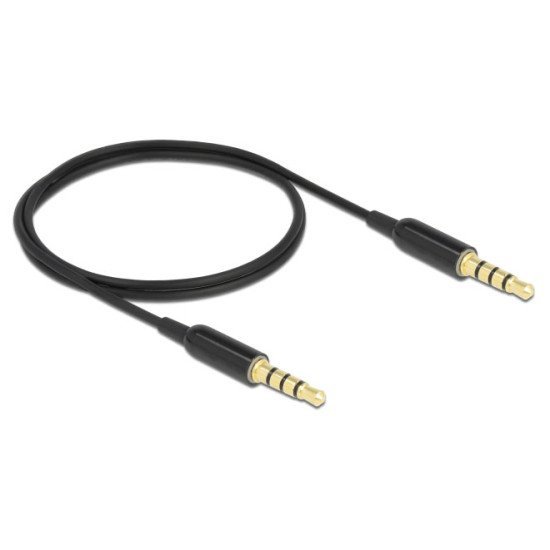 Delock Καλώδιο 3.5Mm 66075, Ctia, 32Awg, 0.5M, Μαύρο Delock Καλώδιο 3.5Mm 66075, Ctia, 32Awg, 0.5M, Μαύρο