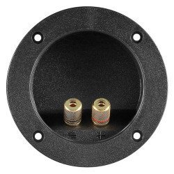 Powertech Τερματικό Ηχείου 6Mm Ή Banana Plug 4Mm Cab-V036, Φ105Mm, Μαύρο