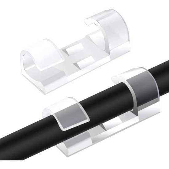 Powertech Οργανωτής Καλωδίων Ties-031, 3.3X1.3X1.2Cm, Διαφανές, 12Τμχ