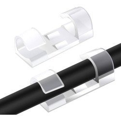 Powertech Οργανωτής Καλωδίων Ties-032, 3.3X1X1Cm, Διαφανές, 20Τμχ