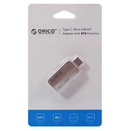 ORICO αντάπτορας USB Type-C σε USB 3.1 CTA2, 3A, ασημί