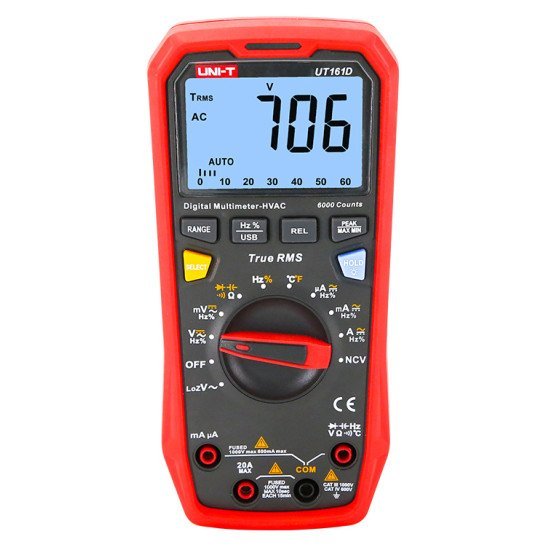 Uni-T Ψηφιακό Πολύμετρο Ut161D, 1000V Ac/Dc, Ncv, True Rms Uni-T Ψηφιακό Πολύμετρο Ut161D, 1000V Ac/Dc, Ncv, True Rms