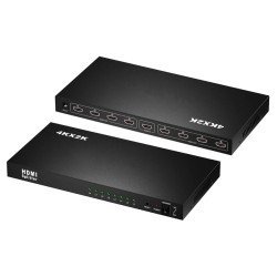 Powertech Splitter Hdmi Σε 8X Hdmi Pth-049, 4K, Μαύρο