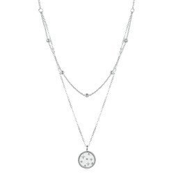 Bamoer Κολιέ Scn365 Δυο Σειρών, Ασήμι 925, Ασημί