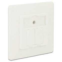 Delock Wall Outlet Για Keystone 86219, 2 Port
