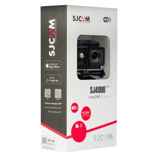 Sjcam Action Cam Sj4000 Wifi, 2K, 12Mp, 2" Lcd, Αδιάβροχη, Μαύρη