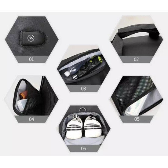 MARK RYDEN σάκος ταξιδίου MR7091, με θήκη laptop 17", 31L, μαύρος MARK RYDEN σάκος ταξιδίου MR7091, με θήκη laptop 17", 31L, μαύρος